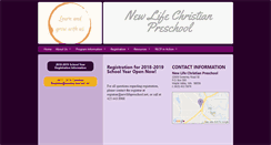 Desktop Screenshot of newlifepreschool.net